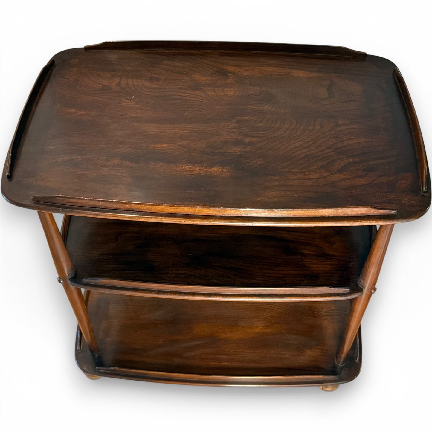 Ercol Vintage Mid Century Elm Hostess Trolley Server Buffet Cart