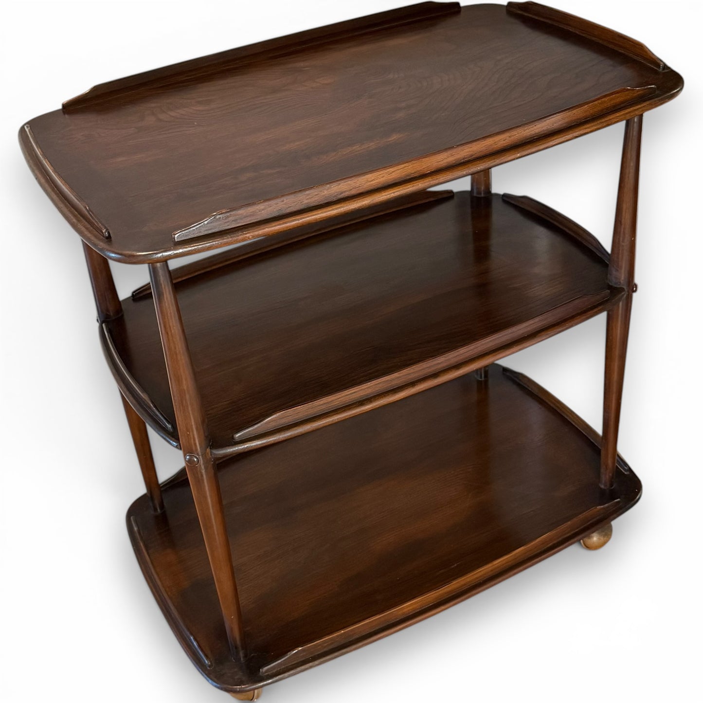 Ercol Vintage Mid Century Elm Hostess Trolley Server Buffet Cart