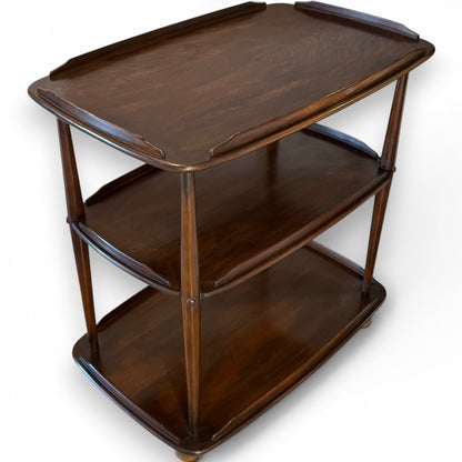 Ercol Vintage Mid Century Elm Hostess Trolley Server Buffet Cart