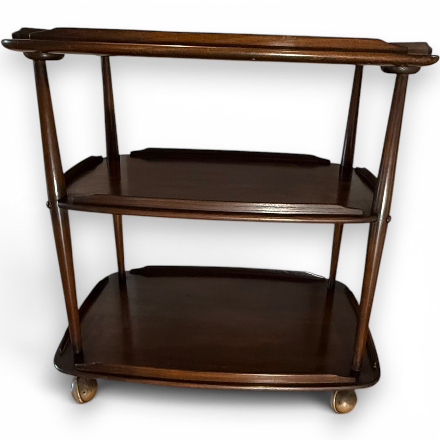 Ercol Vintage Mid Century Elm Hostess Trolley Server Buffet Cart