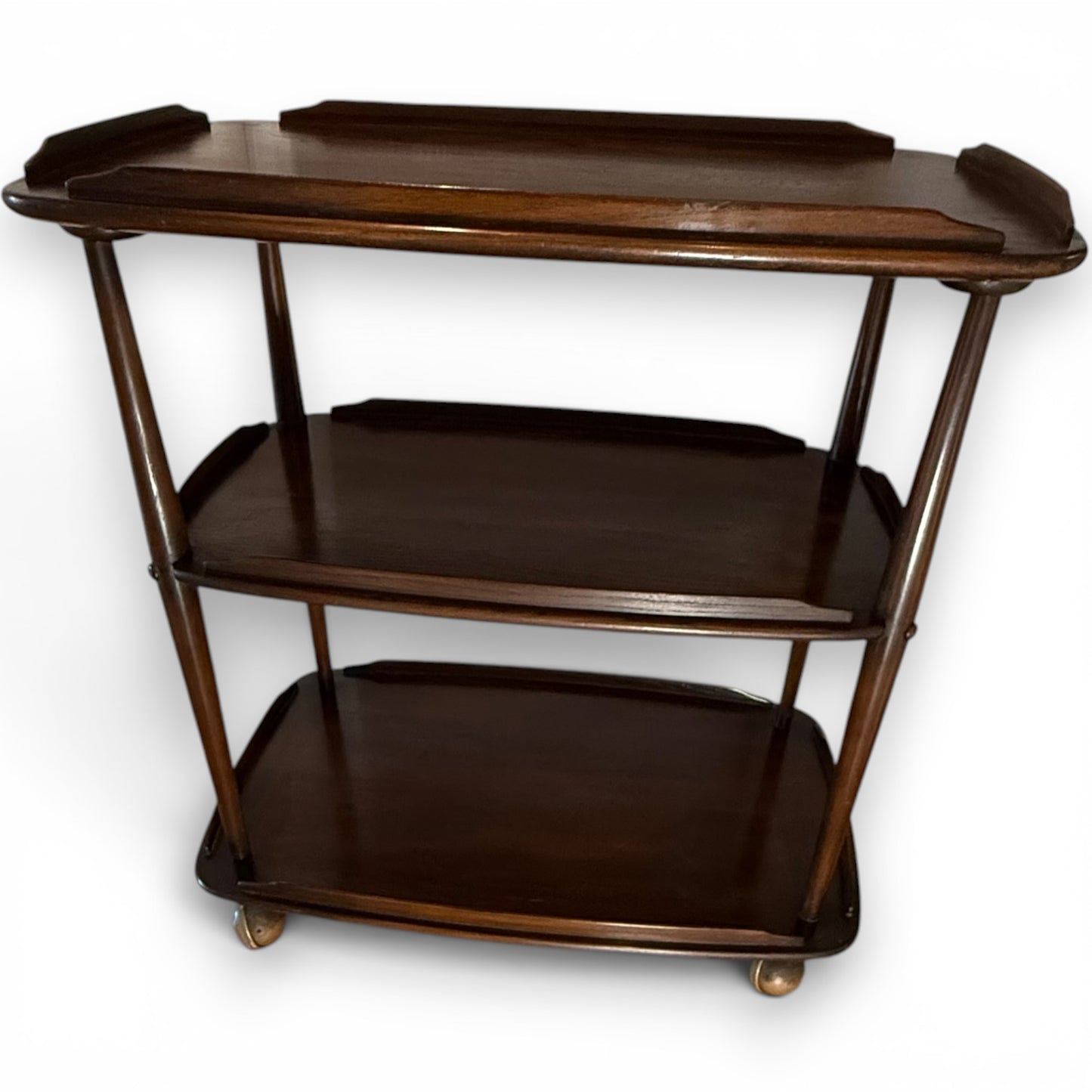 Ercol Vintage Mid Century Elm Hostess Trolley Server Buffet Cart