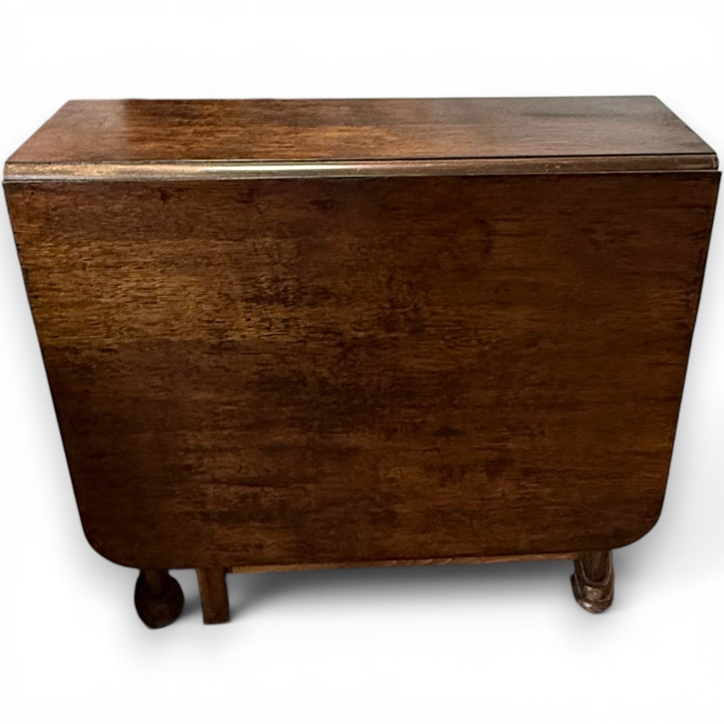 Vintage Art Deco Oak Space Saving Drop Leaf Dining Table