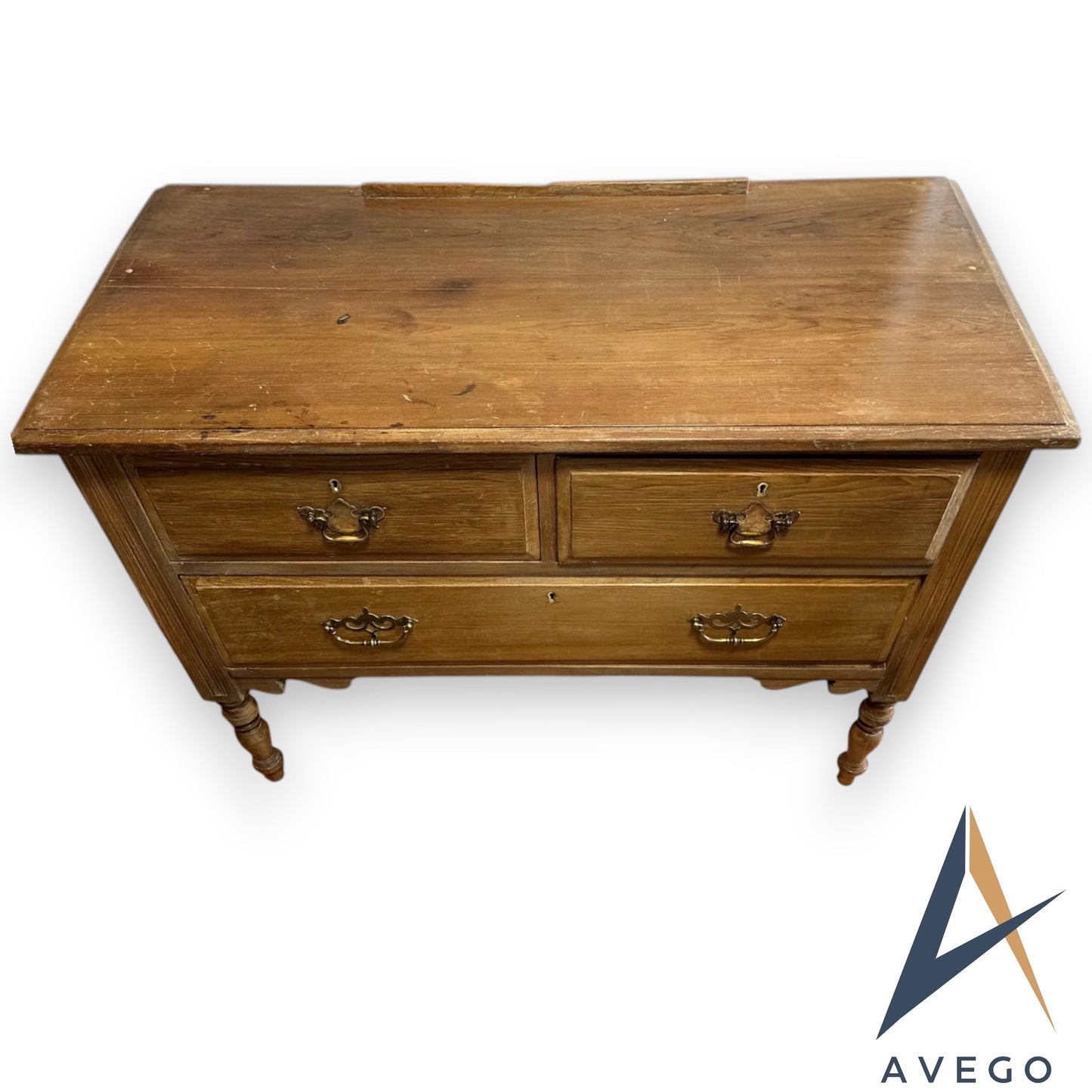 Victorian 3 Drawer Walnut Chest of Drawers