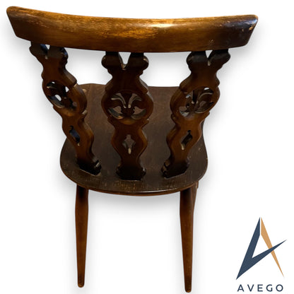 ERCOL Fleur De Lys Dining Chair Old Colonial 375, Triple Fleur De Lys