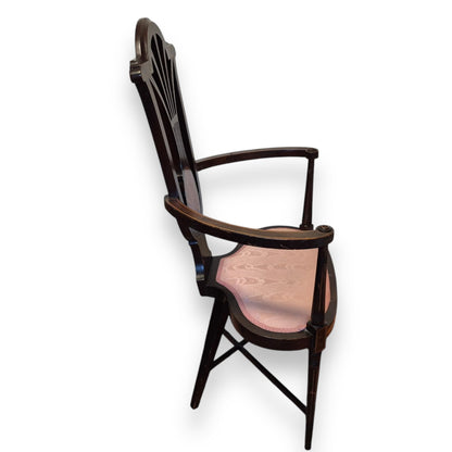 Antique Art Nouveau Mahogany Armchair Side Chair Occasional Chair