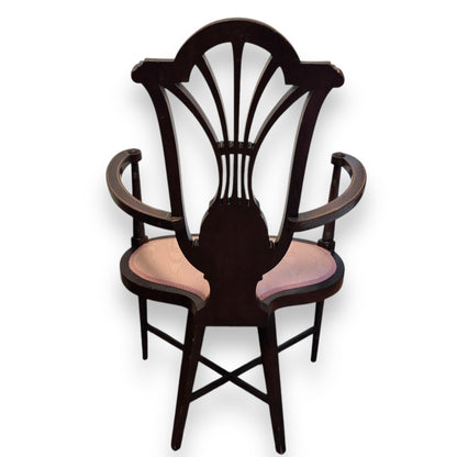 Antique Art Nouveau Mahogany Armchair Side Chair Occasional Chair