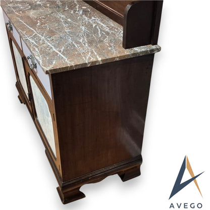 Antique Edwardian Marble Topped Washstand by Wadham and Sons Ltd