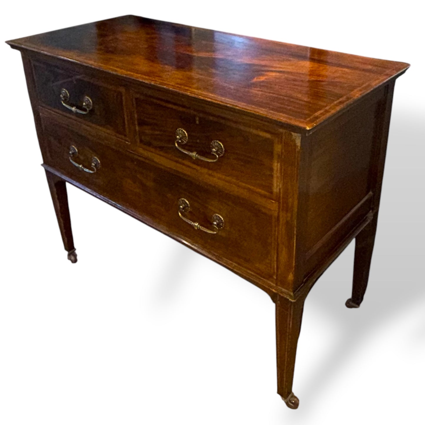 Edwardian Inlaid Mahogany Chest Of Drawers