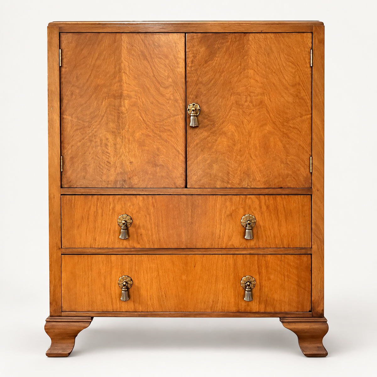 Wylie & Lochhead Figured Walnut Cupboard Chest – Glasgow
