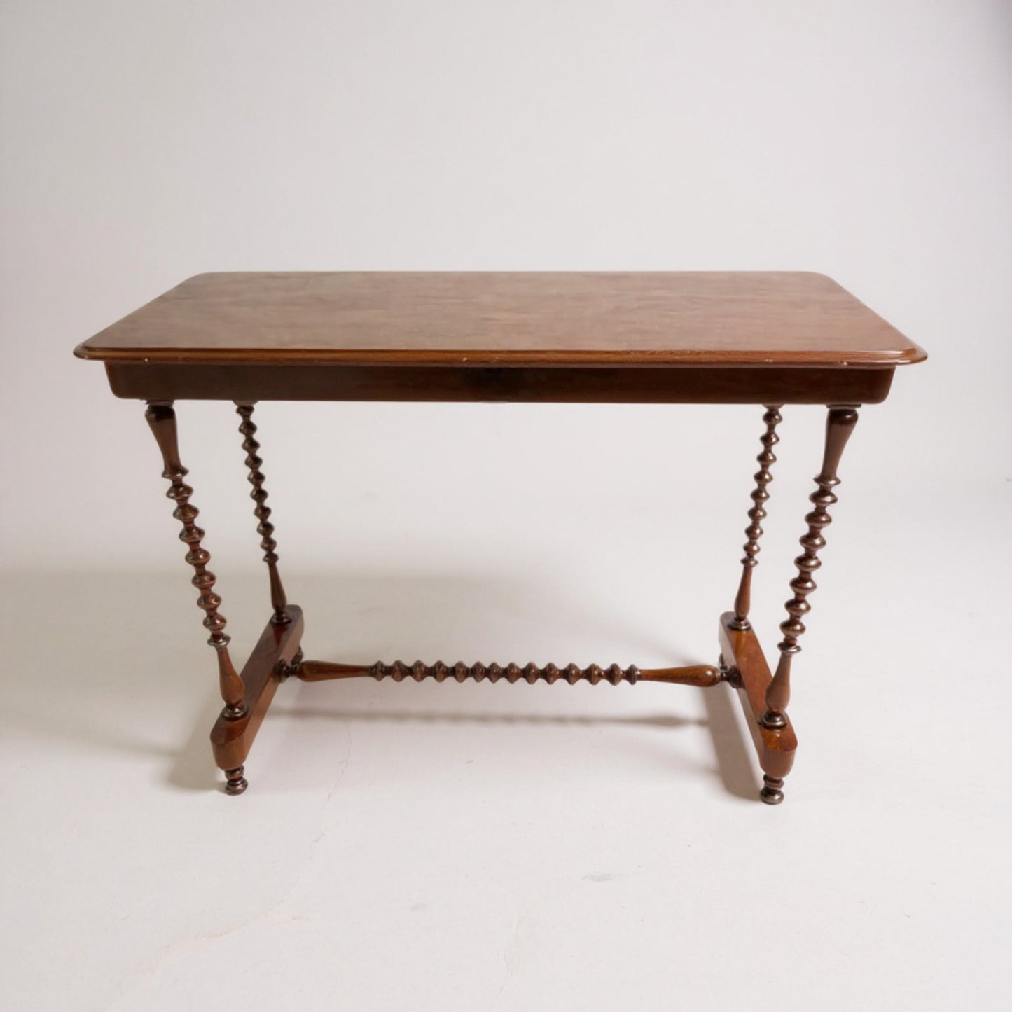 Antique Victorian Mahogany Bobbin Turned Console Table / Side Table 19th Century