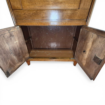 Antique Oak Fall Front Bureau Desk c1900 | Secretary Writing Cabinet