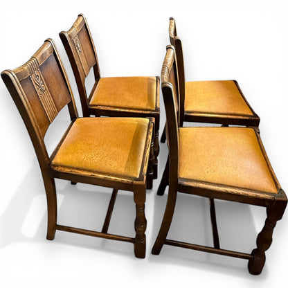 antique dining chairs solid oak construction detail