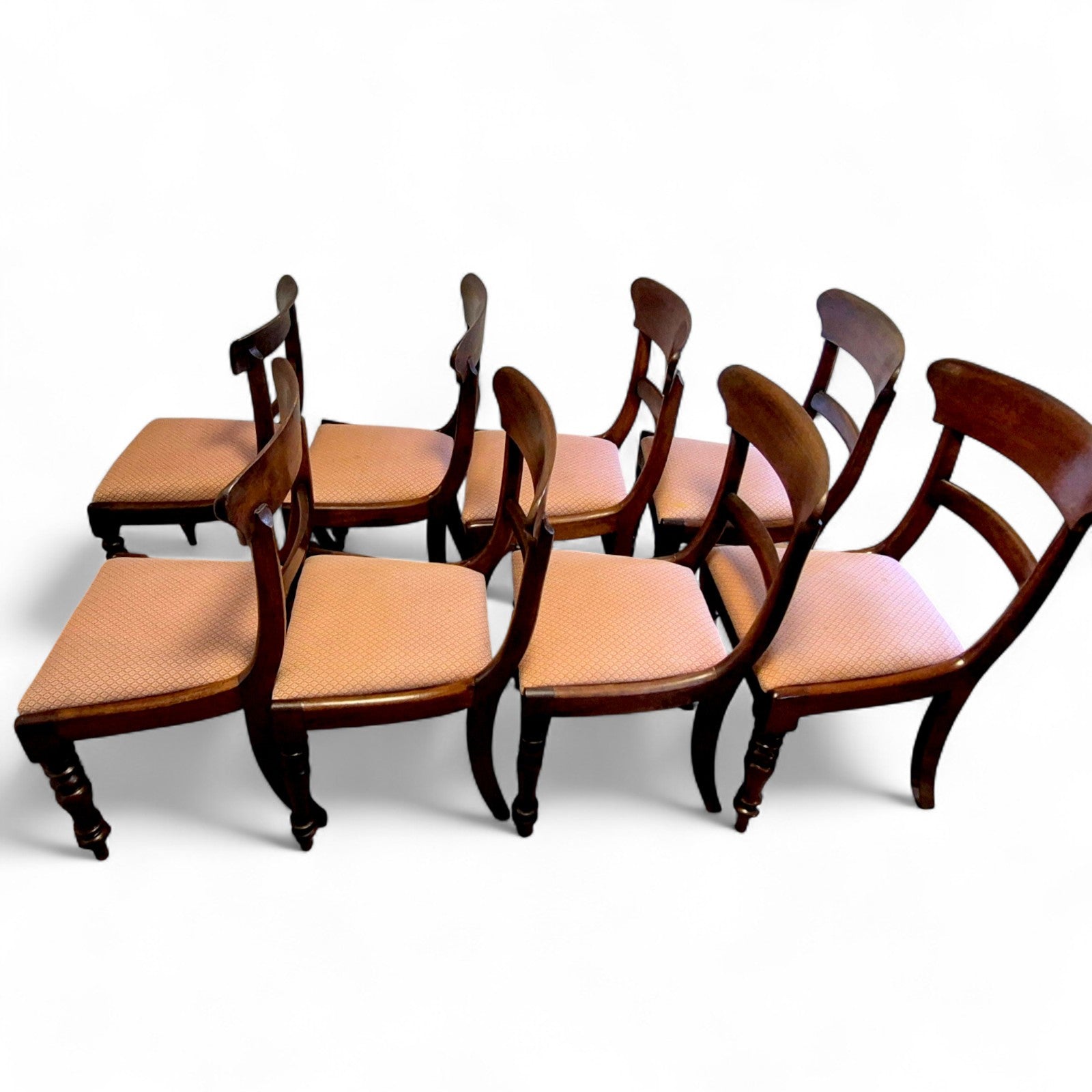 Mahogany chair detail showing rich grain and elegant leg design