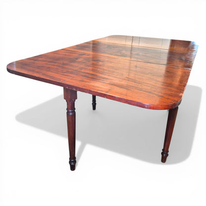 Victorian Mahogany Drop Leaf Dining Table | Antique Gateleg Extendable Kitchen Table