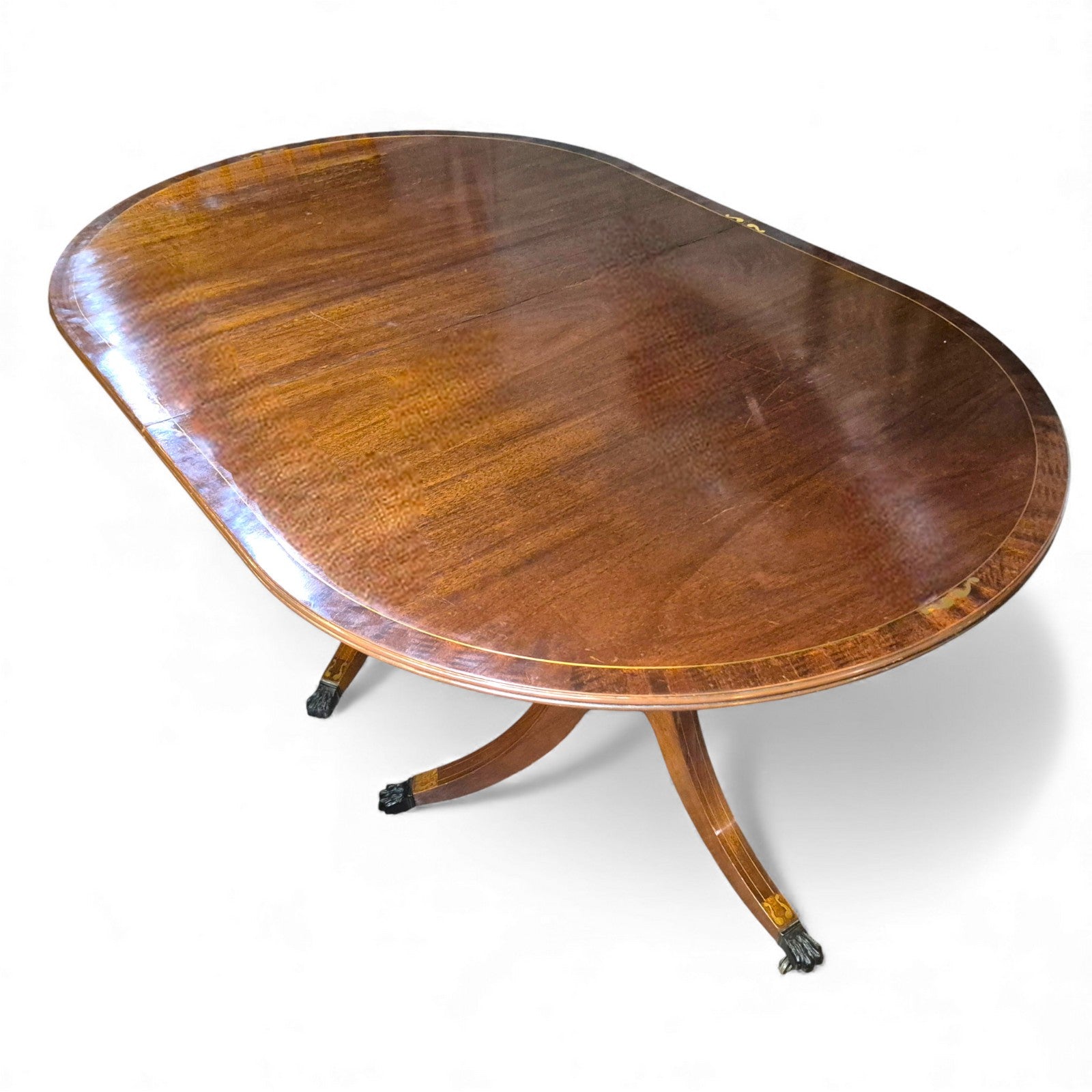 Regency-style mahogany dining table