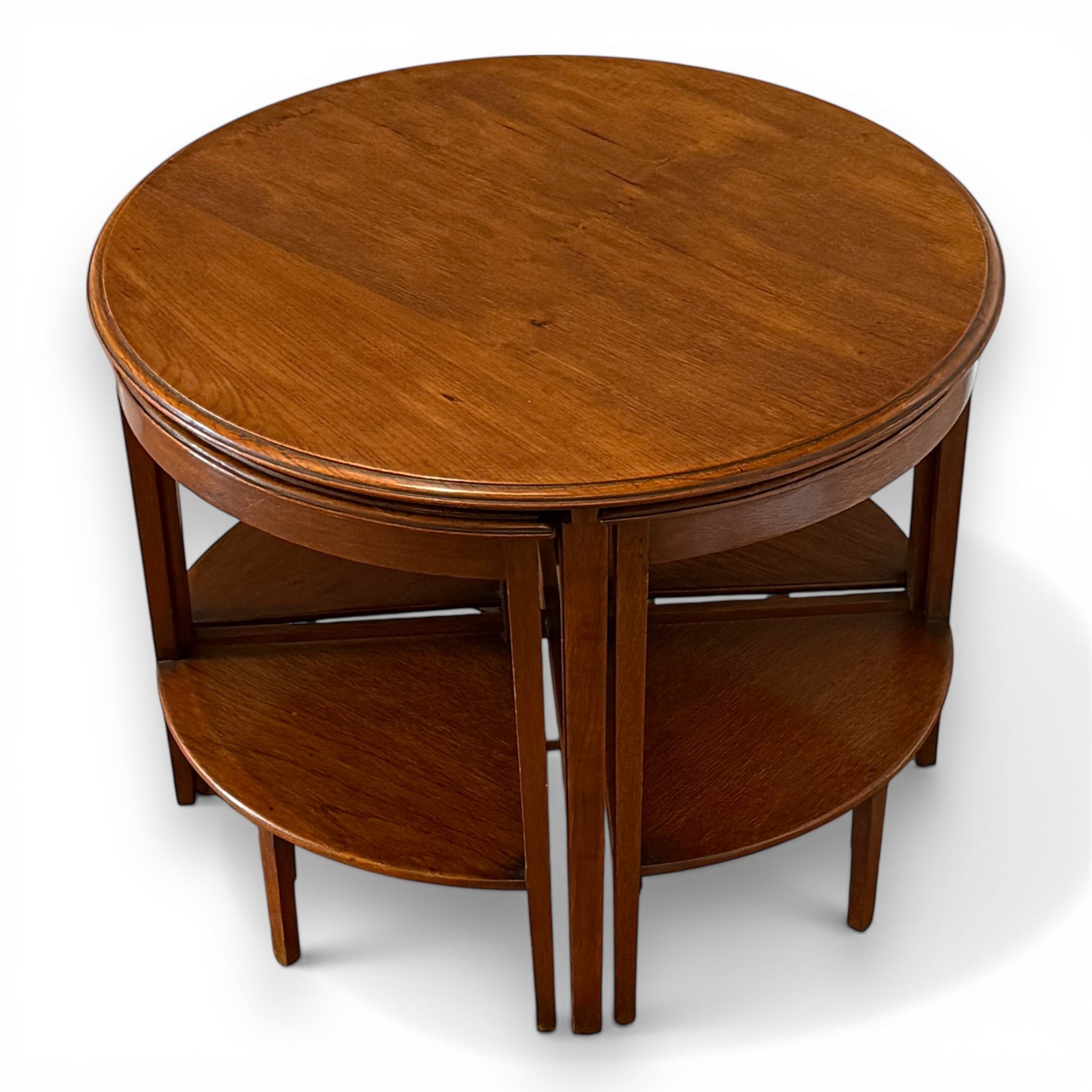 antique nesting tables mahogany art deco design