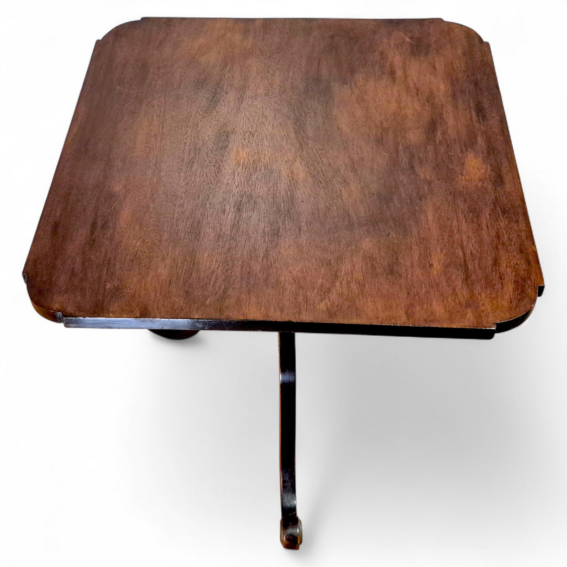 Antique Victorian Mahogany side Table with Tripod Base and Brass-Capped Feet – by Avego Antiques