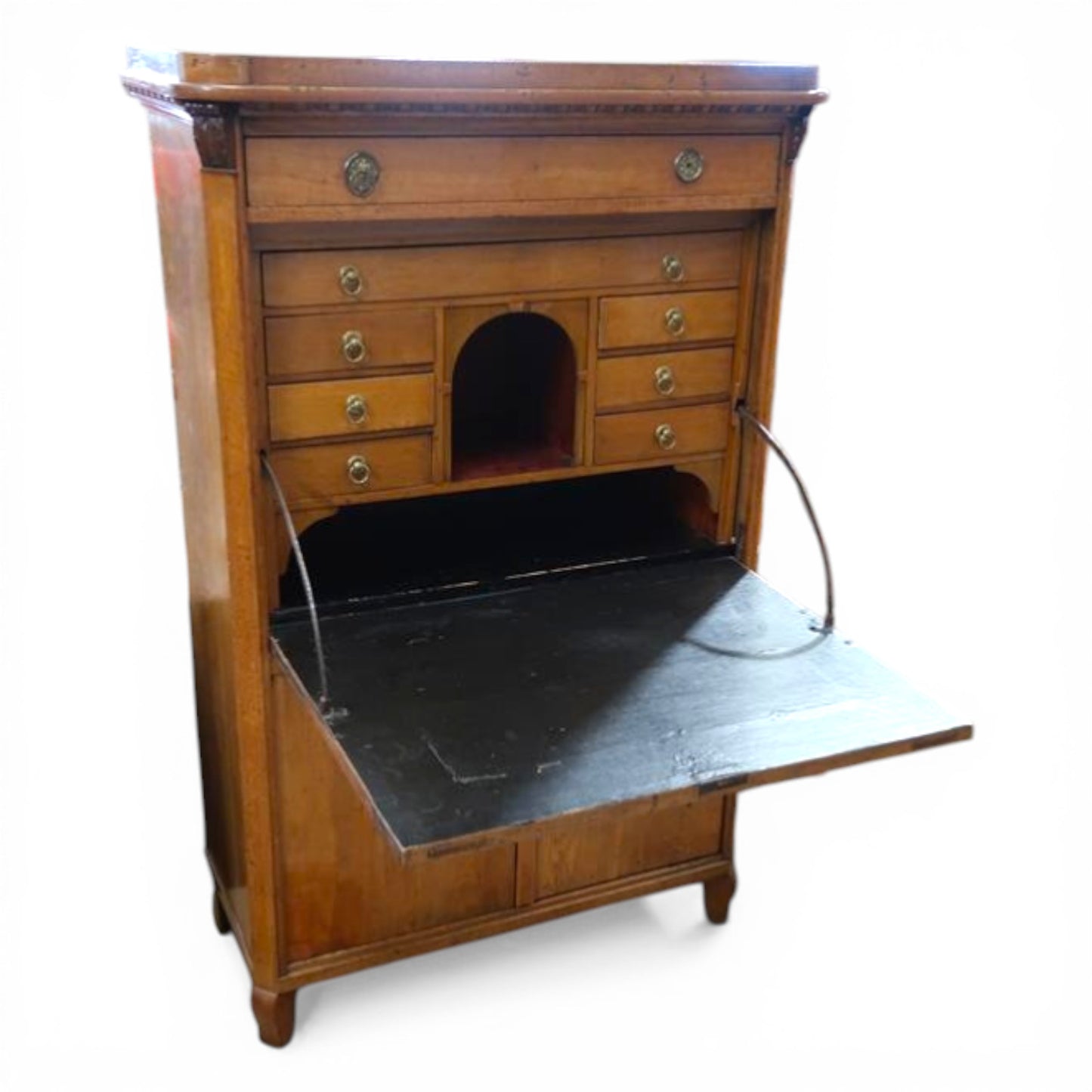 Antique Oak Fall Front Bureau Desk c1900 | Secretary Writing Cabinet