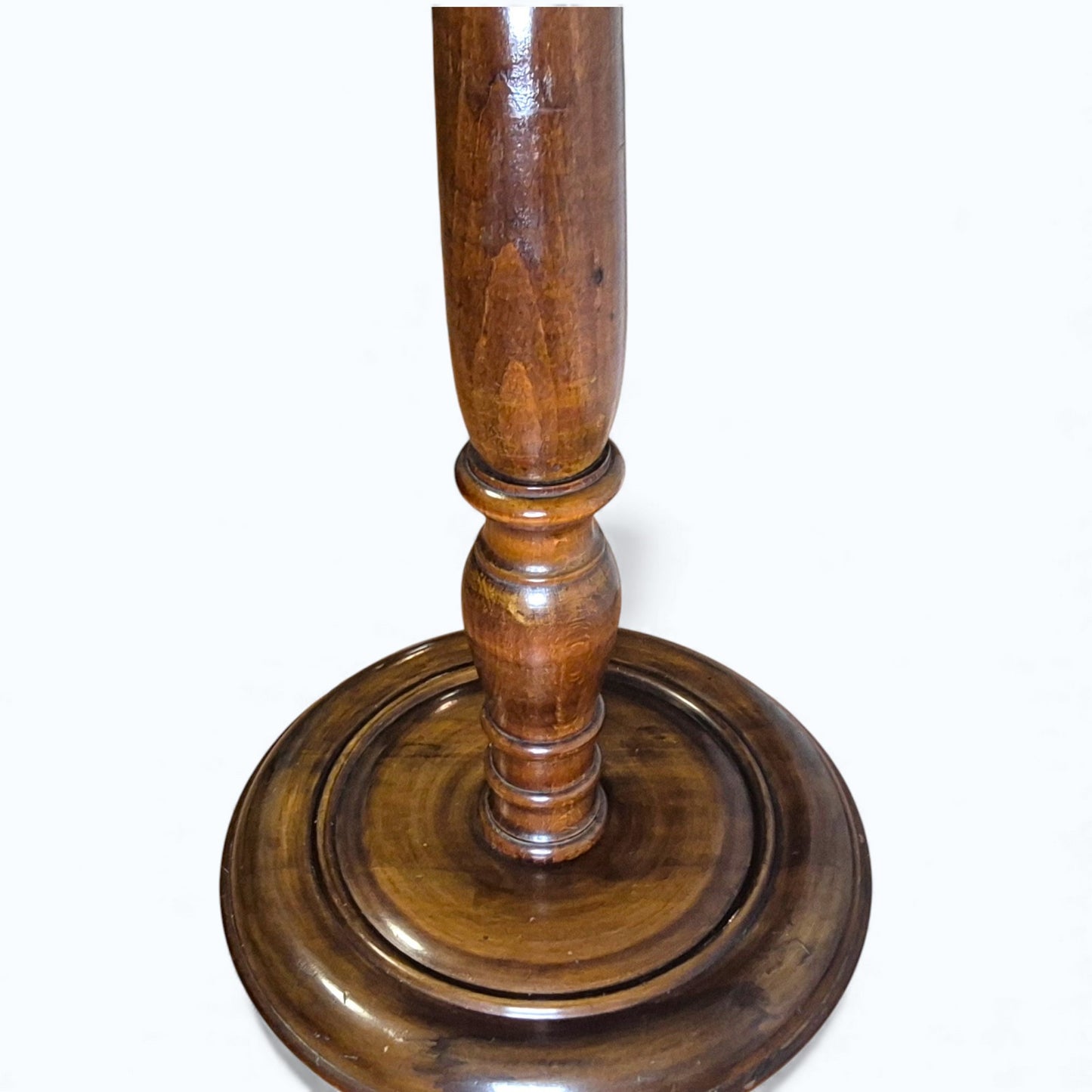 Antique oak floor lamp styled in traditional interior