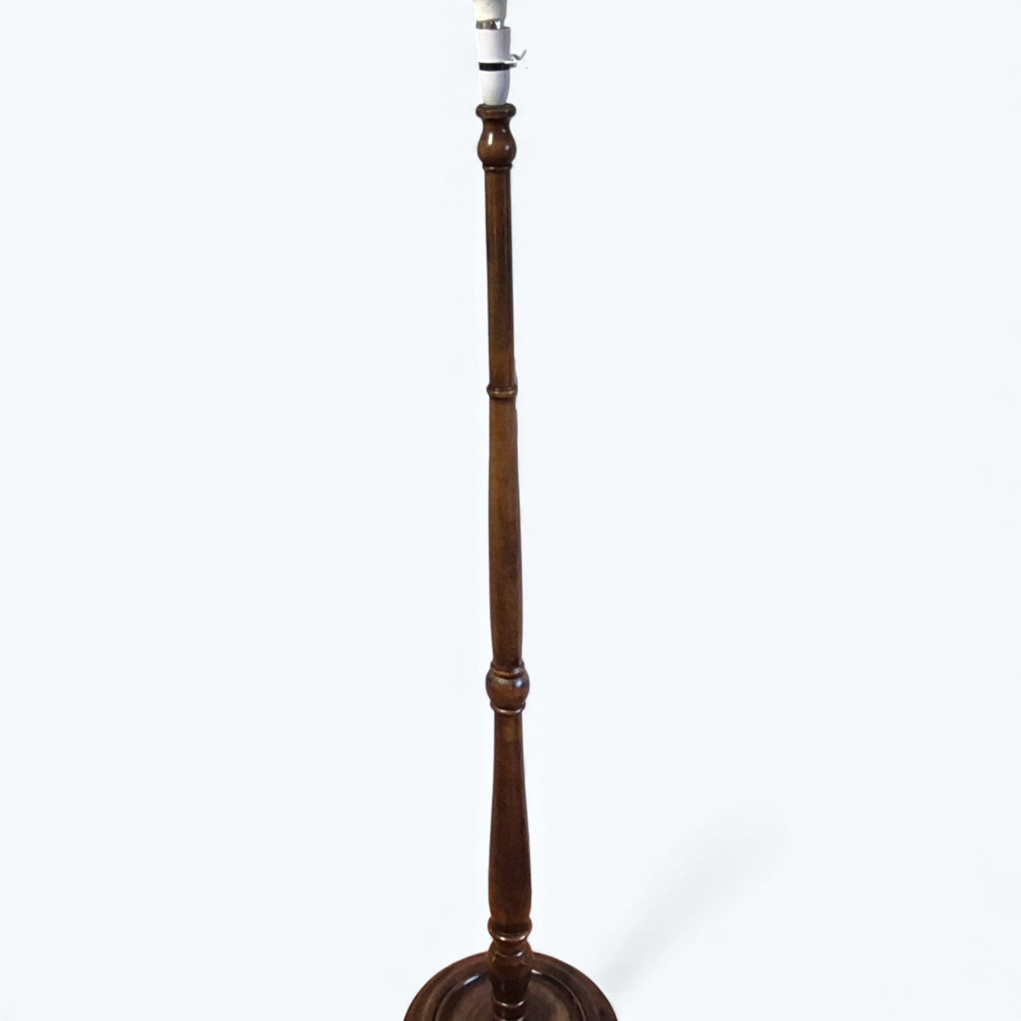 Antique oak standard lamp base with warm aged patina