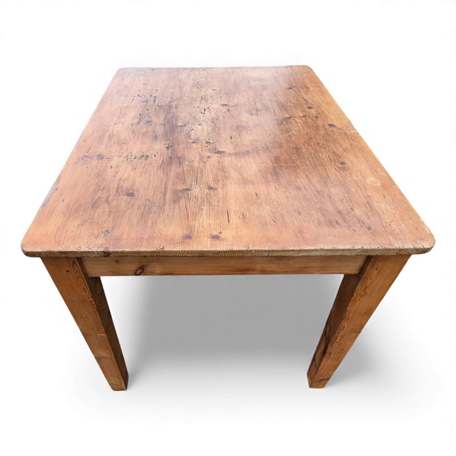 Close-up of aged pine patina and historic marks