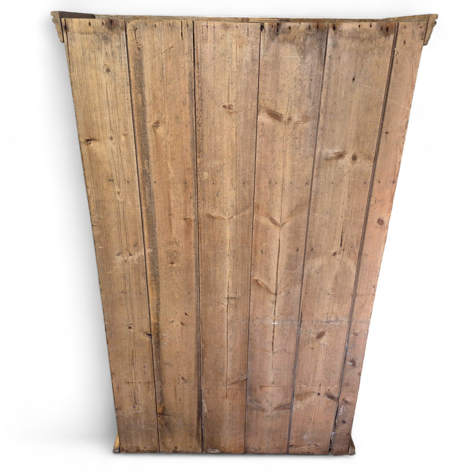Antique pine bookcase – back profile 