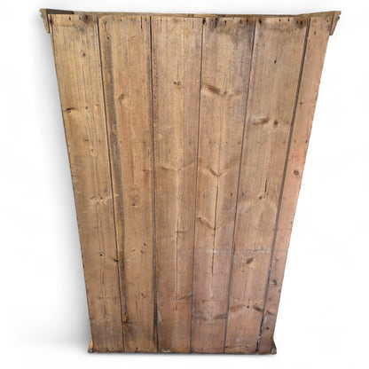 Antique pine bookcase – back profile 