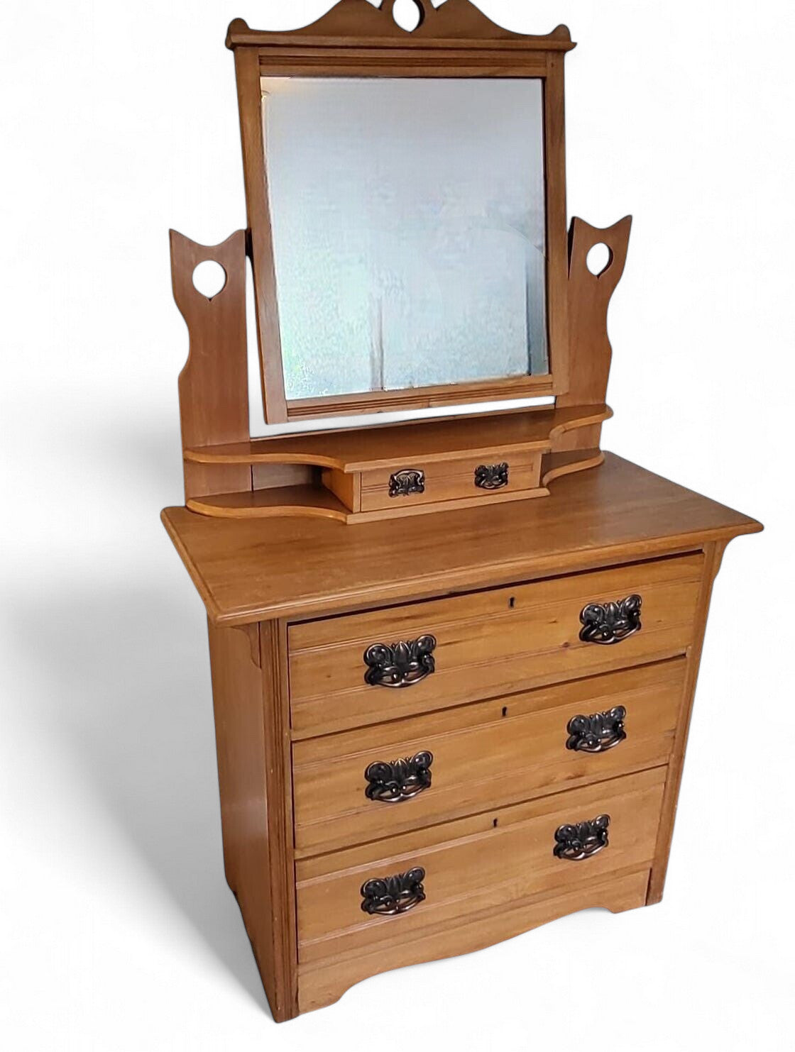 Antique Victorian satin walnut dressing table