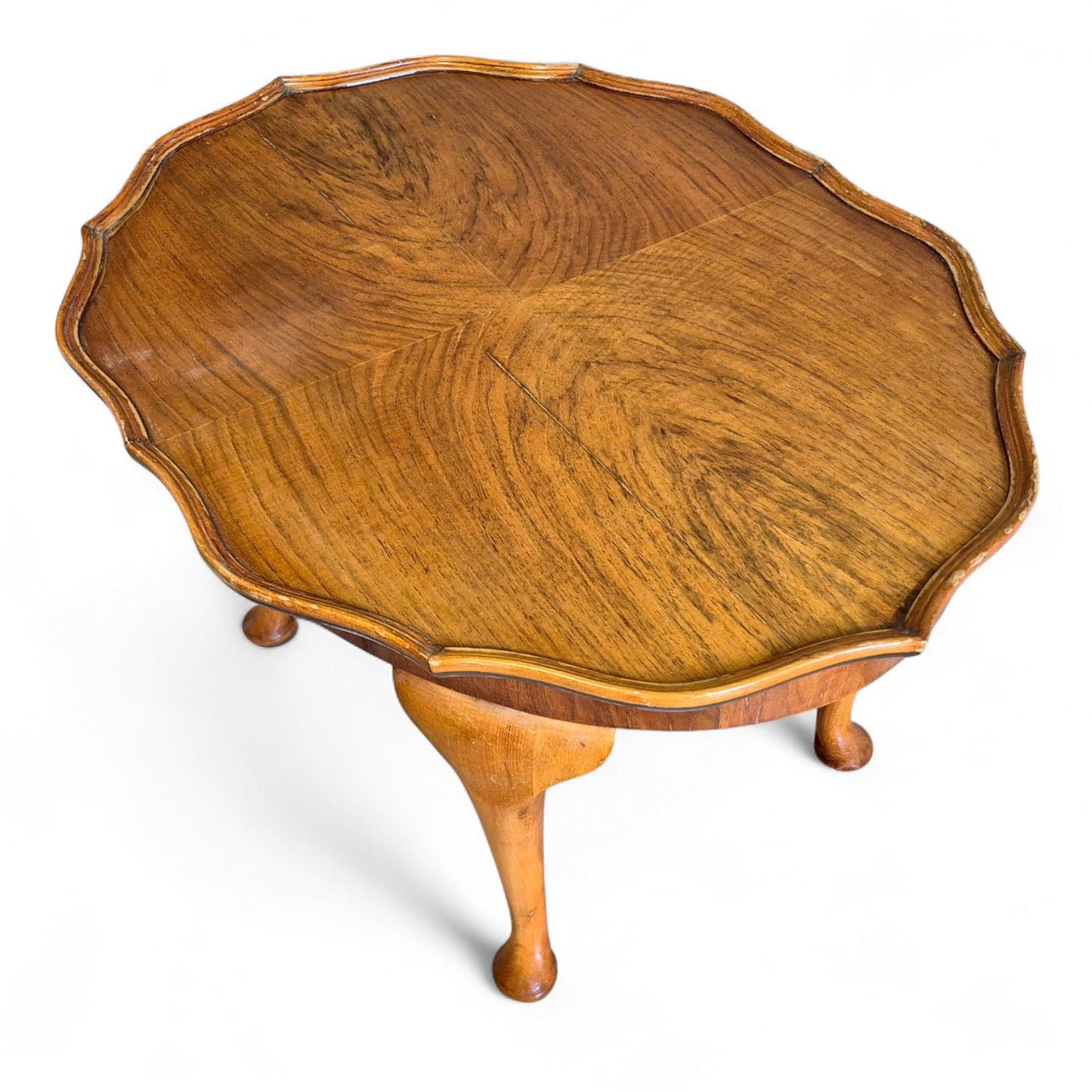 Antique burr walnut living room table – mid-century elegance and craftsmanship