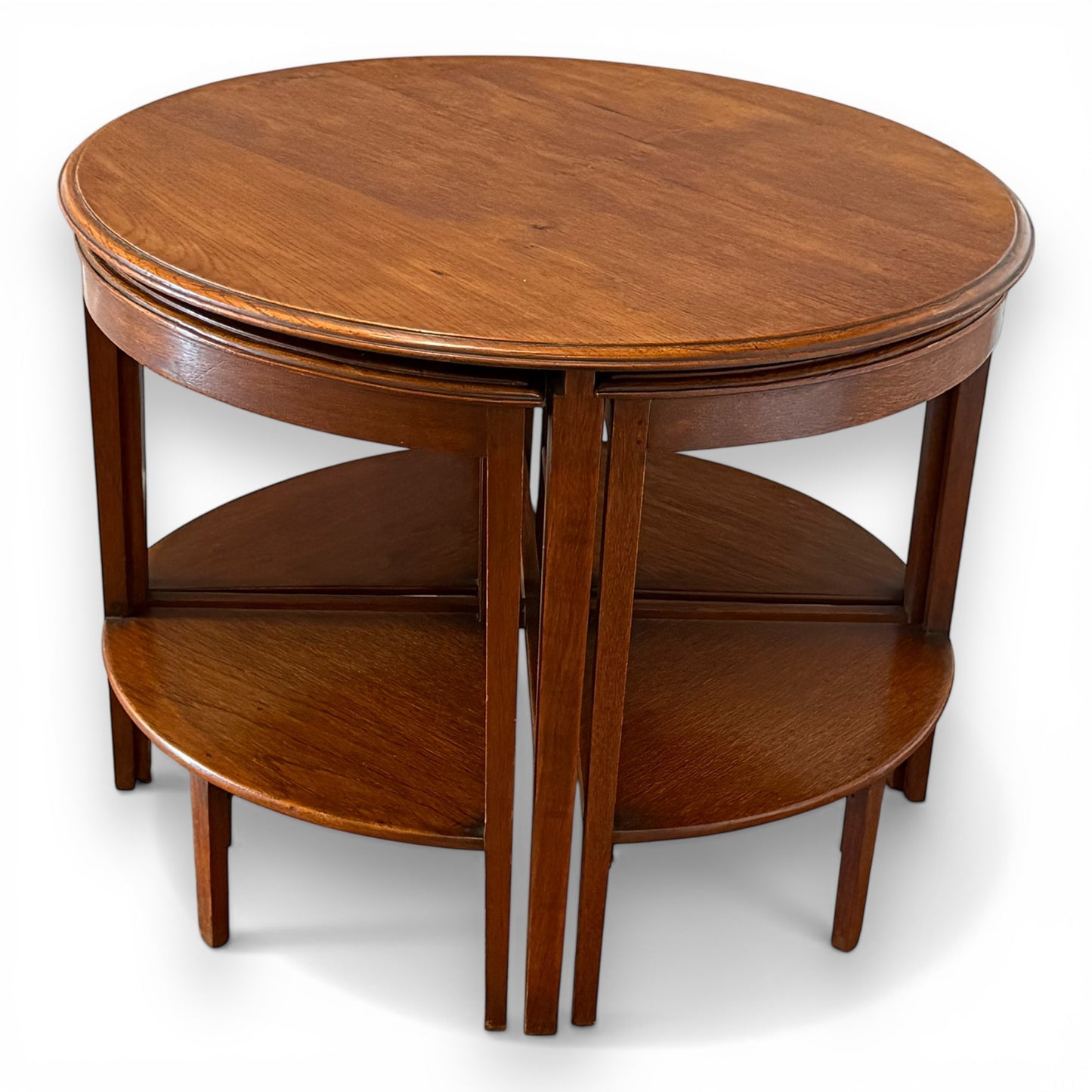 art deco quartetto nest of mahogany tables set of four