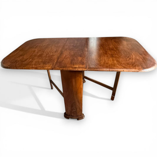 Beautility mid century walnut drop leaf dining table with elegant vintage styling
