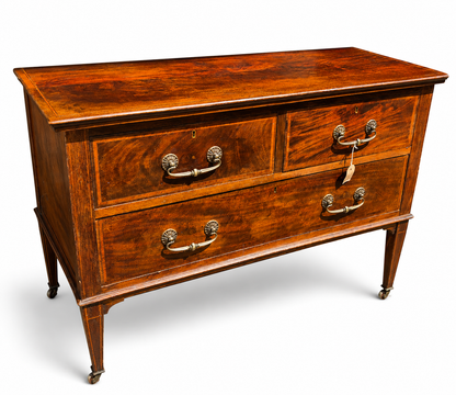 Edwardian Inlaid Mahogany Chest Of Drawers