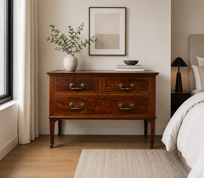Edwardian Inlaid Mahogany Chest Of Drawers