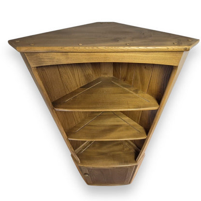 Mid-century Ercol cupboard – top profile showing triangular corner design