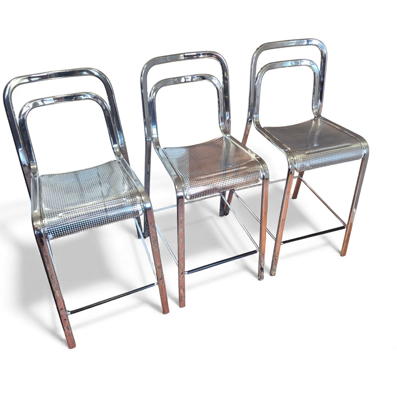Arrben tubular chrome frame bar stools