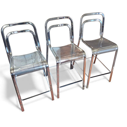 Arrben tubular chrome frame bar stools