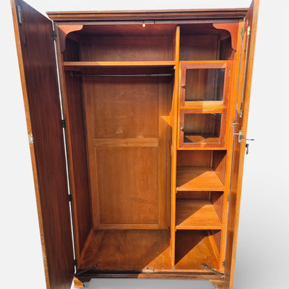 Antique Maple & Co Gentleman’s Wardrobe – Burr Walnut Compactum Armoire