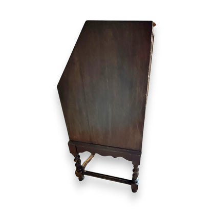 Antique Victorian Jacobean Revival Oak Bureau c.1890–1910