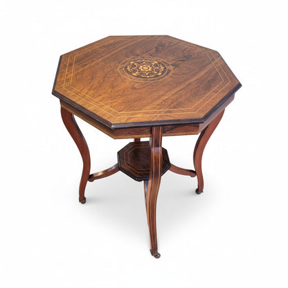 Late Victorian Rosewood Inlaid Occasional Table