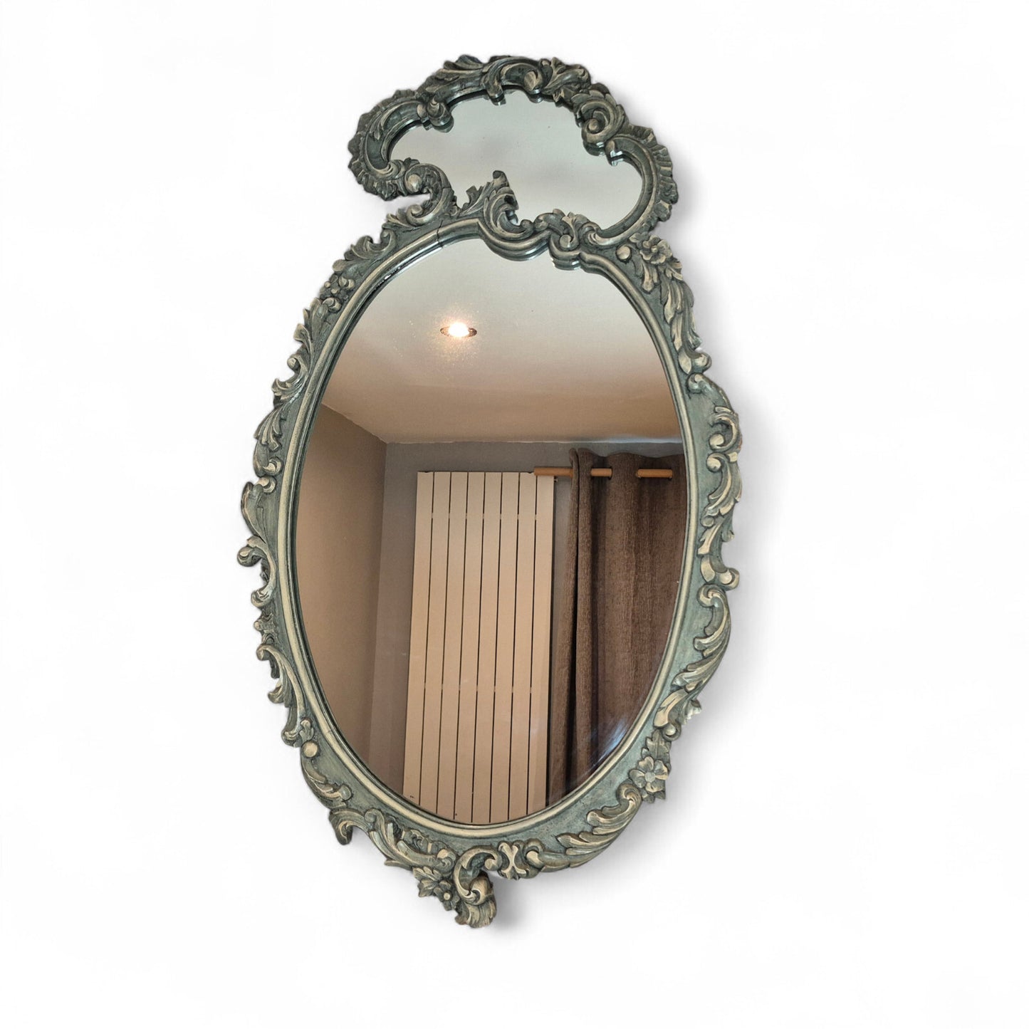 Mariano Garcia Rococo wall mirror – front view showing oval shape and ornate carved frame