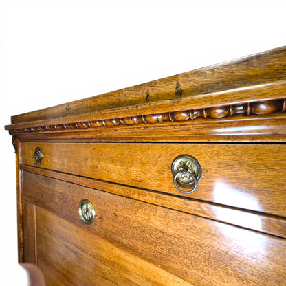 Antique Oak Fall Front Bureau Desk c1900 | Secretary Writing Cabinet