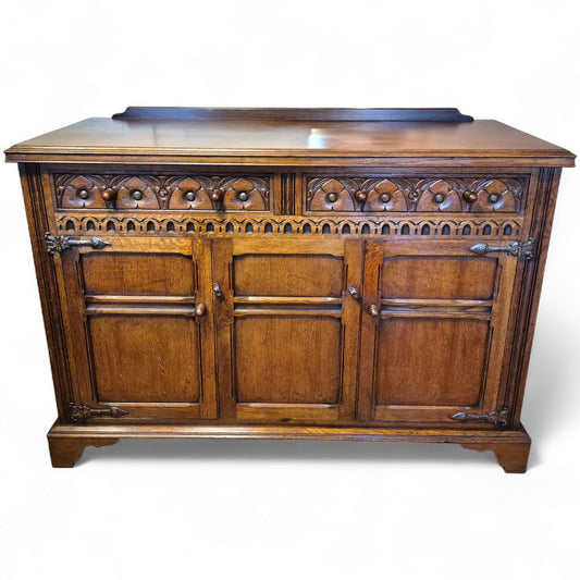 Wood Bros Old Charm carved oak sideboard