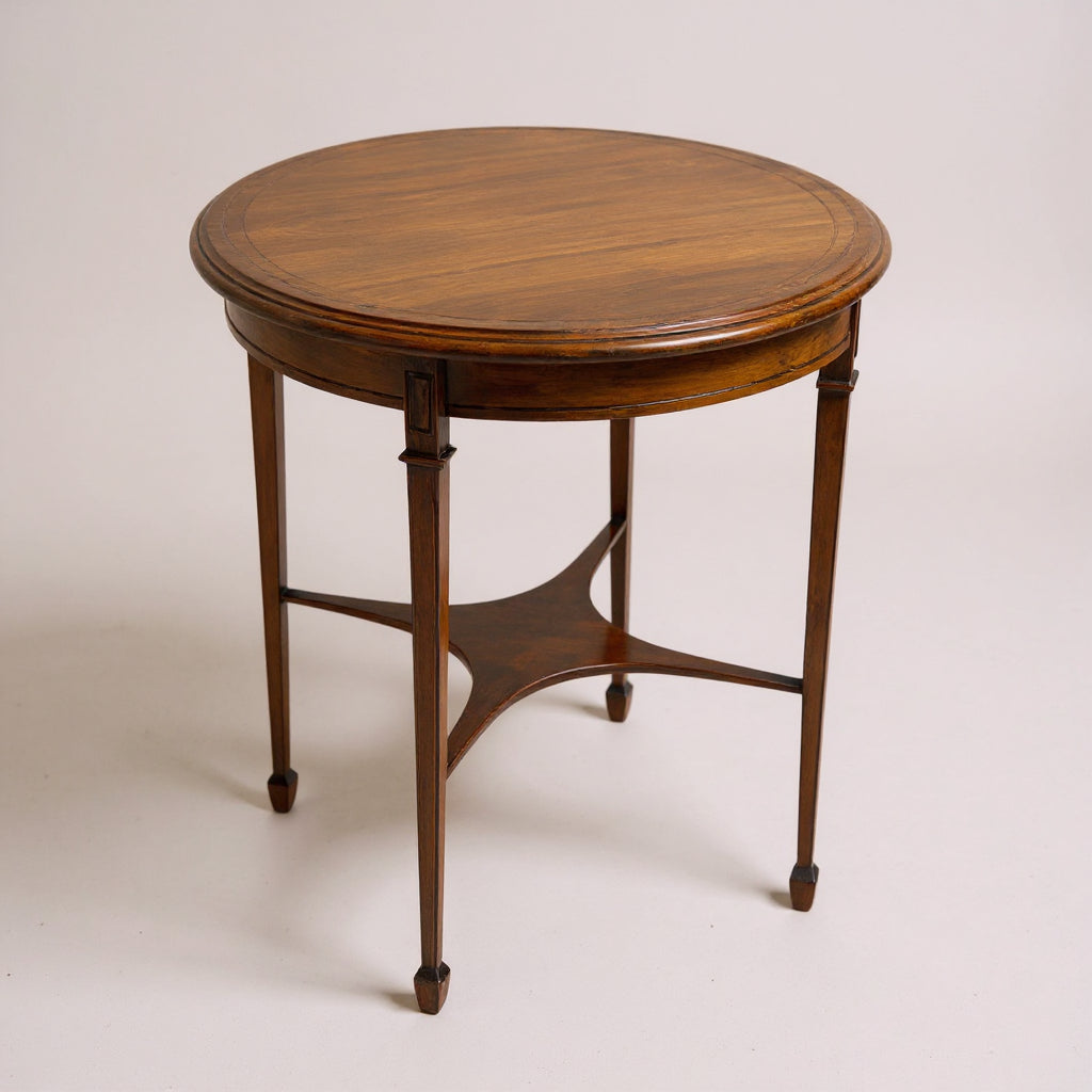 Edwardian Inlaid Mahogany Occasional Table | English Antique