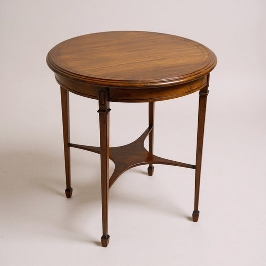 Edwardian Inlaid Mahogany Occasional Table | English Antique
