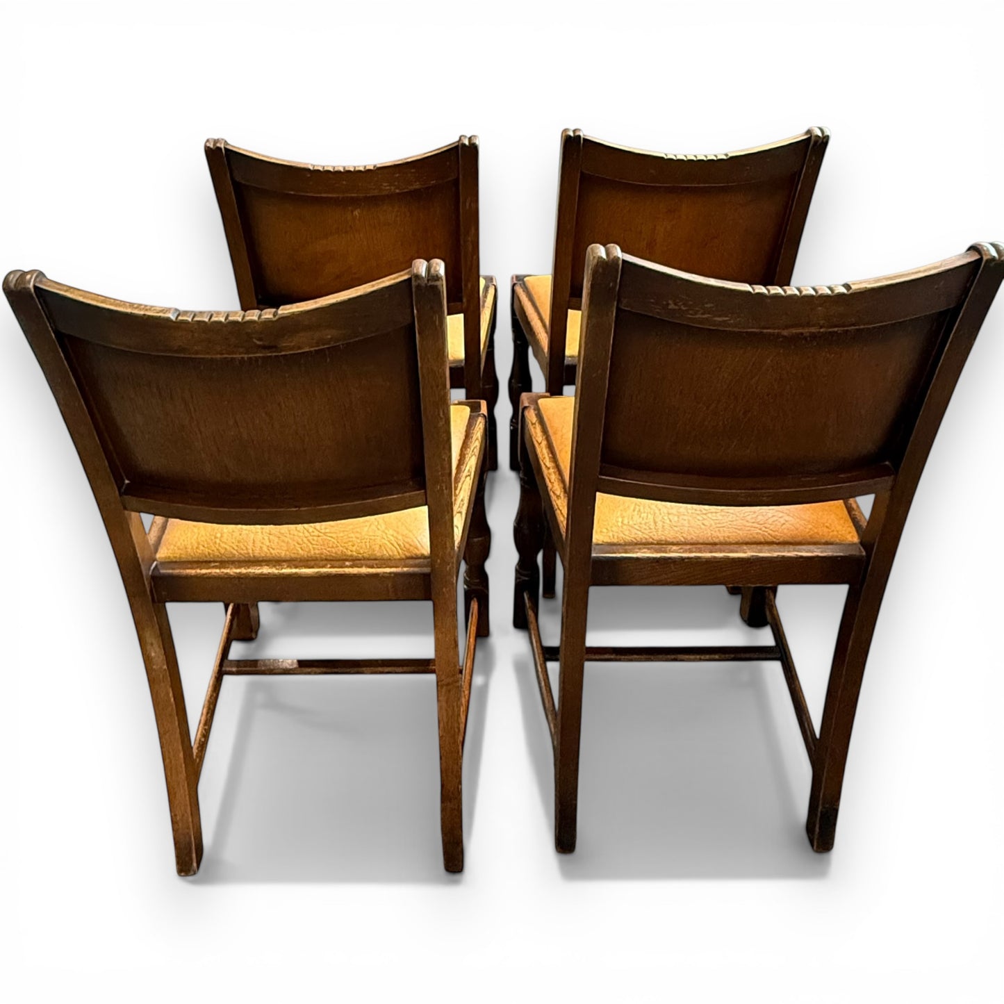 rear view art deco dining chairs set of four