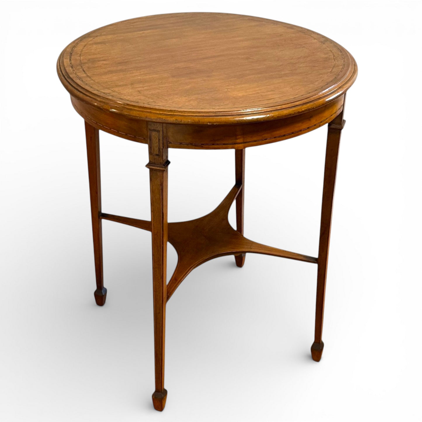 Edwardian Inlaid Mahogany Occasional Table | English Antique