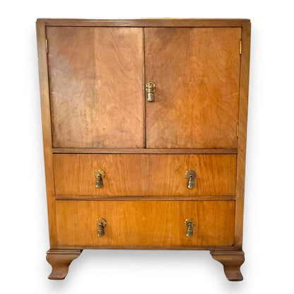 Wylie & Lochhead Figured Walnut Cupboard Chest – Glasgow