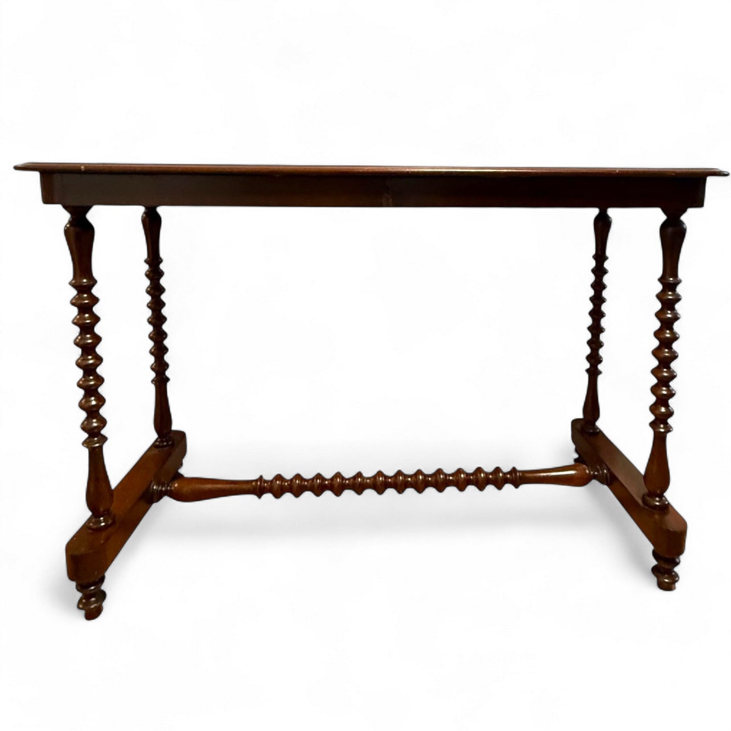 Antique Victorian Mahogany Bobbin Turned Console Table / Side Table 19th Century