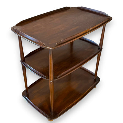 Vintage Ercol Elm Hostess Trolley – Mid-Century Serving Cart