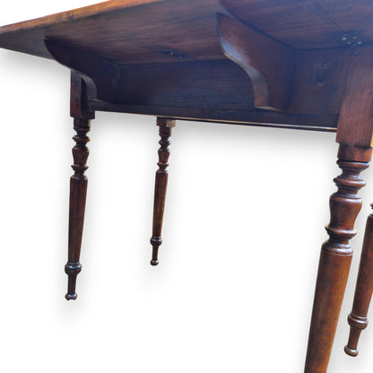 Antique Mahogany Drop Leaf Pembroke Table with Drawer – 19th Century
